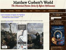 Tablet Screenshot of matthewcorbettsworld.com